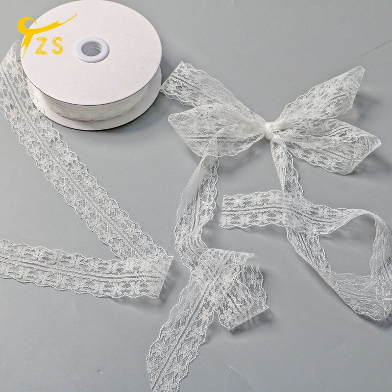 ribbon diy material satin ribbon bow ribbon bouquet floral accessories cake decoration white lace
