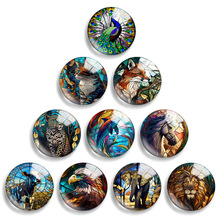 12mm18mm20mm25mm40mm动物鸟8641夜光时光宝石水晶玻璃圆形片