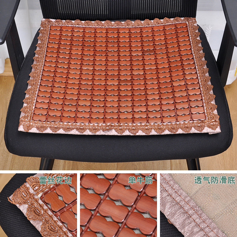 夏のマージャンの冷たい席のクッションの背もたれの竹の椅子はコンピュータの椅子を敷きます。