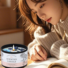 香薰蜡烛室内持久熏香干花水晶女生伴手礼6OZ浪漫香熏手工大豆蜡