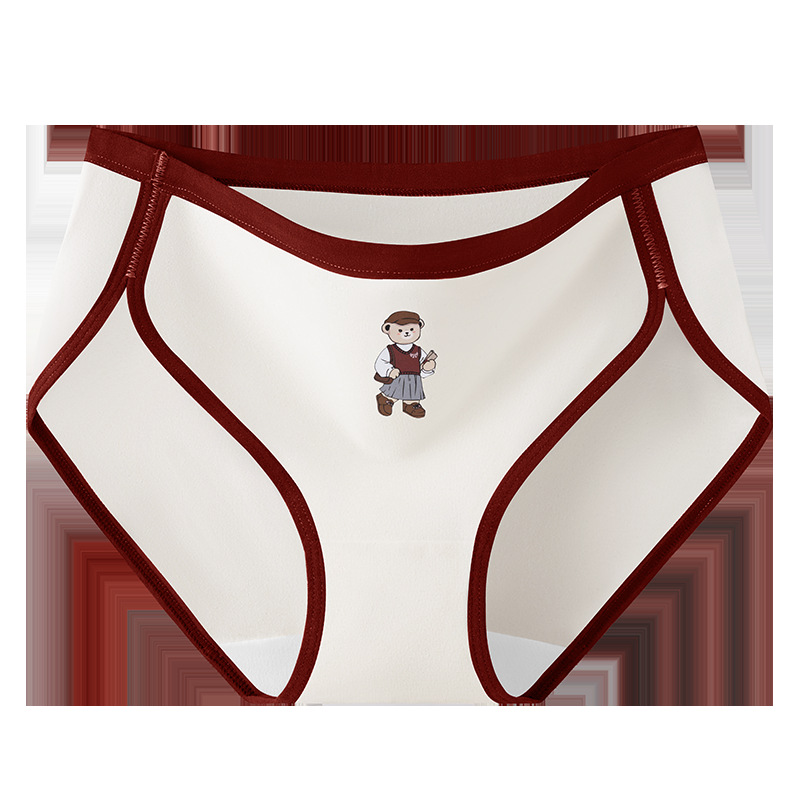 Clase A de ropa interior de oso de algodón de Xinjiang para mujer entrepierna de algodón puro entrepierna antibacteriana para mujer nueva ropa interior retro estadounidense para mujer
