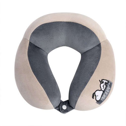 Official Snoopy Snoopy embroidered pp cotton u-shaped pillow portable aircraft neck protector travel pillow neck pillow
