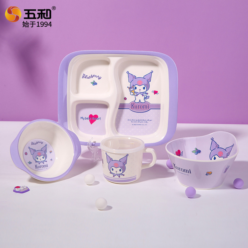 Food Grade Children's Tableware Melamine Children's Dinner Plate Cartoon High-Looking Cute Bowl Wholesale