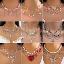 ŷ���羳��Ʒ С����Ƹ��������y2k����choker�ļ���Ͱ�����Ů