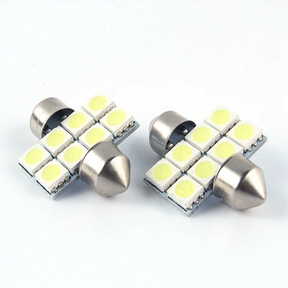 Производство автомобилей LED 5050 8smd31-41 двойной указал свет для чтения крыша свет номерного знака Лампа задний ящик свет