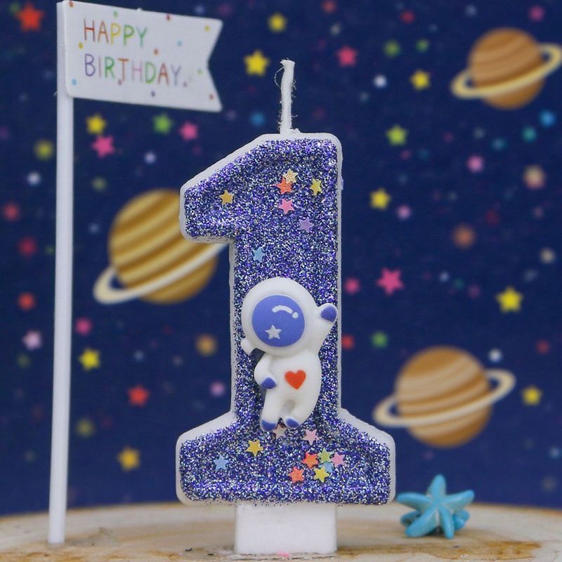 跨境热卖货源亚马逊希音数字生日蜡烛蛋糕派对装饰生日蜡太空人|undefined
