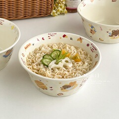 麺大ボウルスープボウル家庭用セラミック韓国インスタントラーメンボウル新しい麺ボウル大かわいい2025新しいラーメンボウル