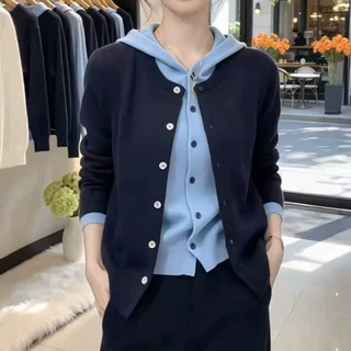 连帽假两件卫衣打底衫女秋冬新款百搭显瘦宽松长袖开衫上衣批发