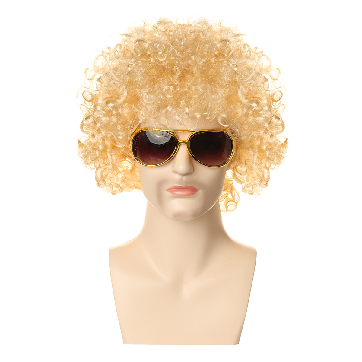 밝은 금발의 팬 머리