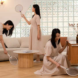 适用生态链向物数显可折叠灭蚊拍快充家用智能蚊诱器大网面电蚊灯