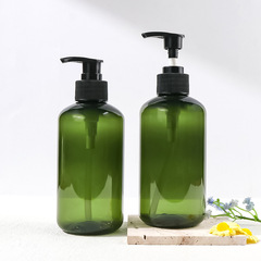 250/300/500 ミリリットルプラスチックローションボトルペットラウンドショルダーシャンプーシャワージェルボトルプレスボディローションボトル