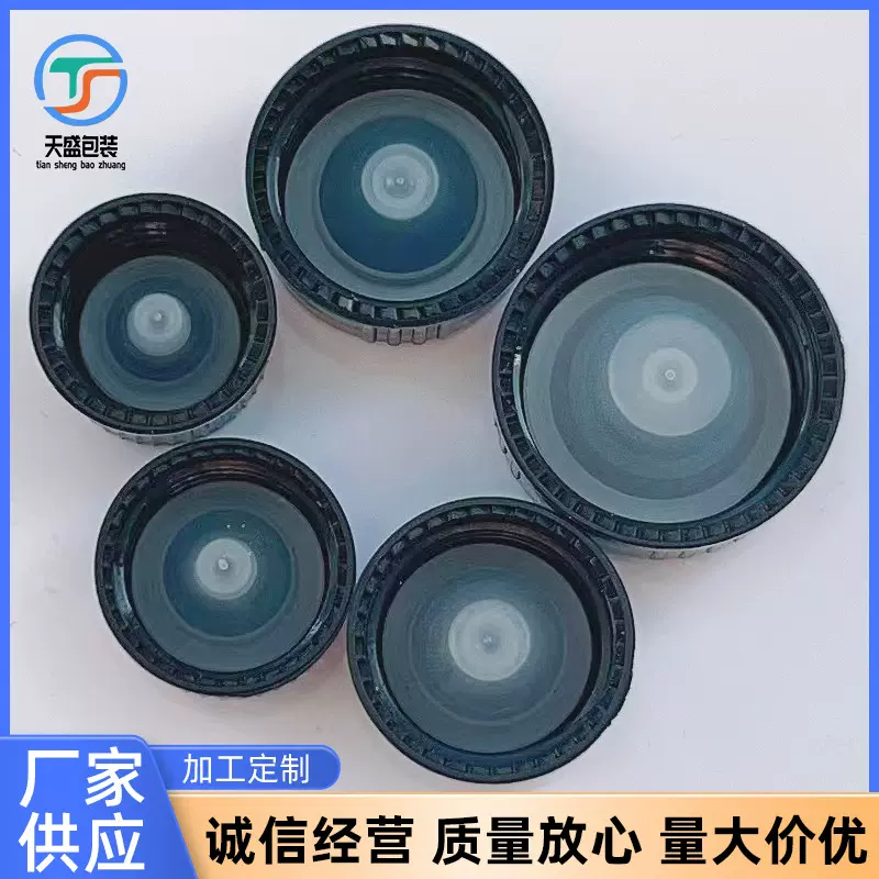 仿胶木全竖纹塑料瓶盖玻璃瓶盖波士顿盖带内塞18牙-28牙黑色