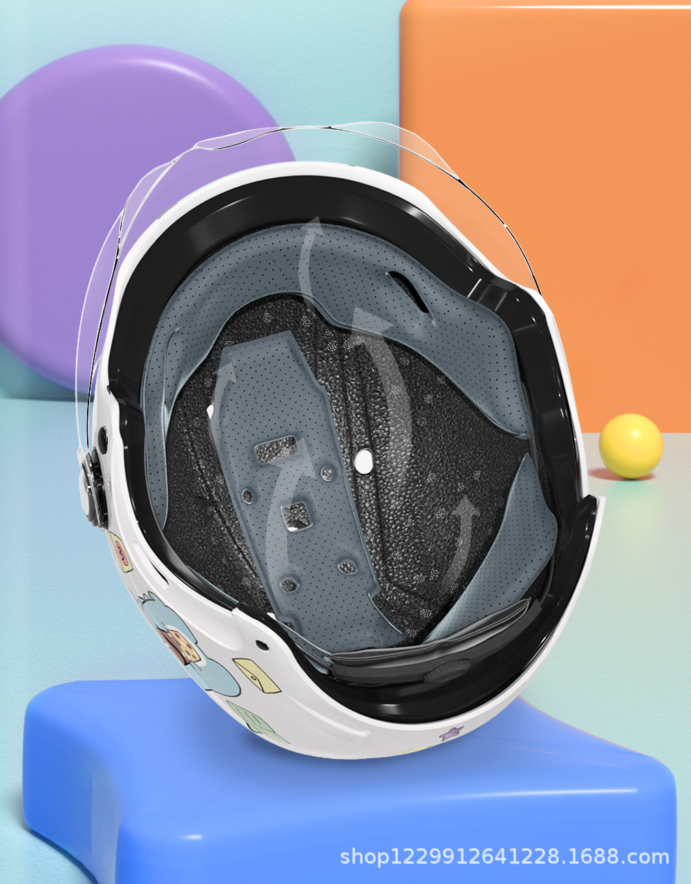 3C Certified Mustang Kidsren's Helmet for Girls, All-Season Model for Boys, Summer Electric Motorcycle, Kids and Baby Safety Helmet