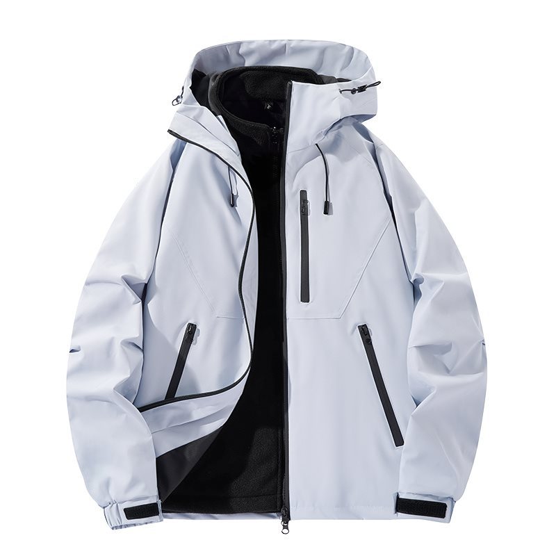 户外冲峰工装登山服三合一 摇粒绒内胆