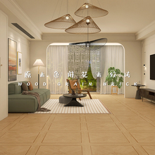 800x800柔光木纹砖天鹅绒全瓷美式客厅卧室仿实木拼花地板瓷砖