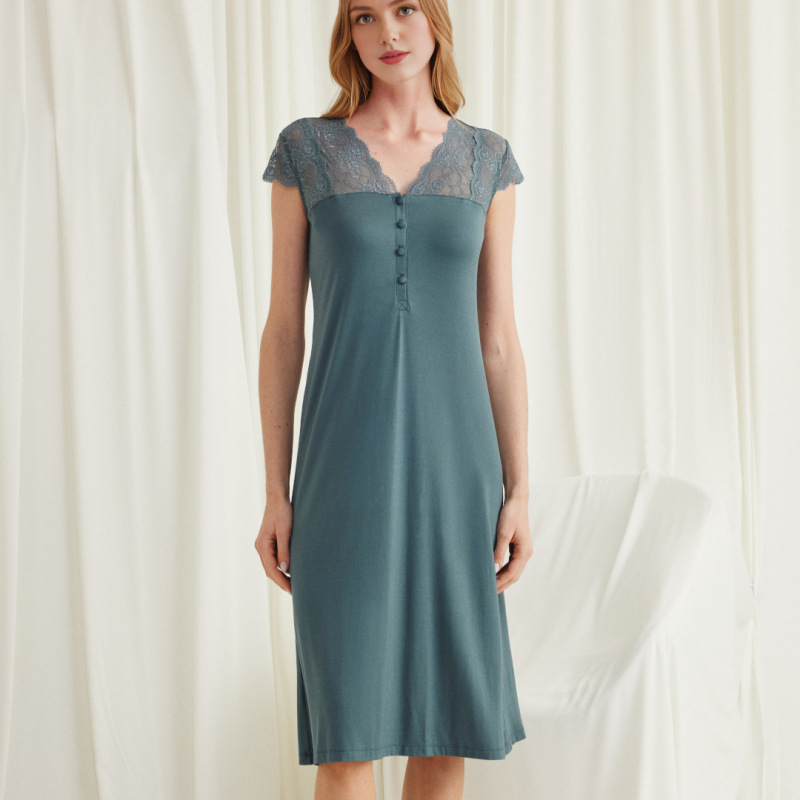88259 European and American Foreign Trade Cross-Border Maternity Nightgown, Postpartum Dress, Maternity Wear, Postpartum Nursing Period Mid-Length Dress, Sleepwear 88259 European and American Foreign Trade Cross-Border Maternity Nightgown, Postpartum Dress, Maternity Wear, Postpartum Nursing Period Mid-Length Dress, Sleepwear