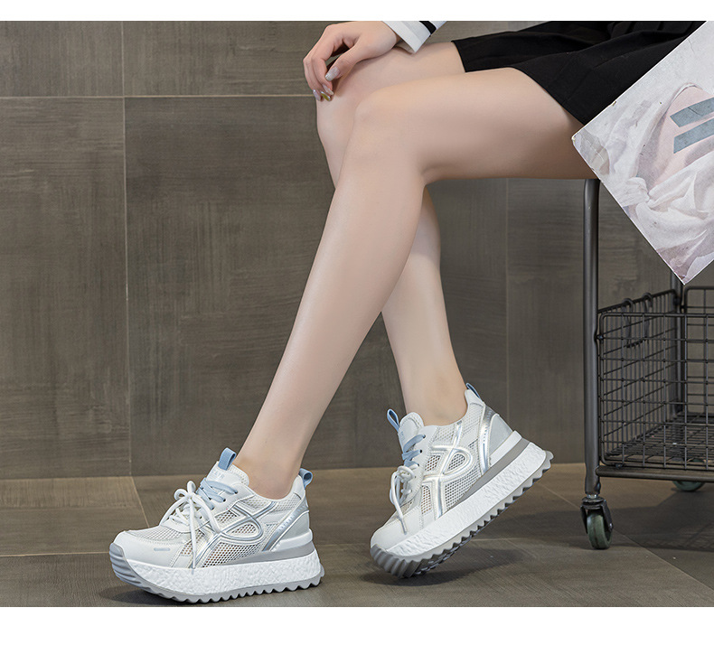 Giày sneaker nữ đế dày lưới thoáng khí phong cách thể thao — Xanh dương 5059, Tím 5059, Vàng 5059 chi tiết 11