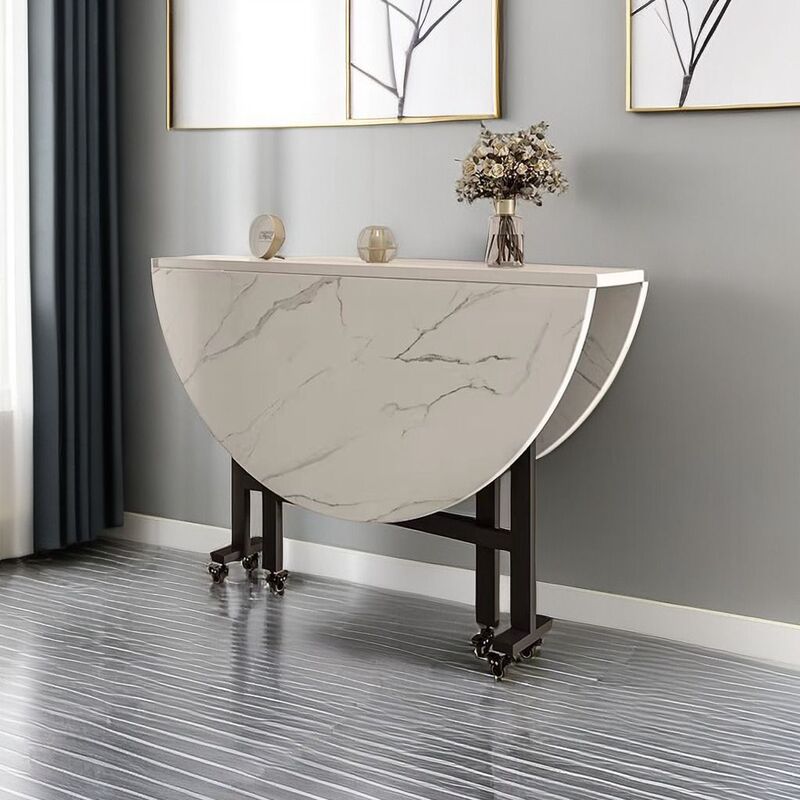 Folding Table Movable Simple Round Table Creative Dining Table Dining Table Household Small Apartment Rural Folding Large Round Table