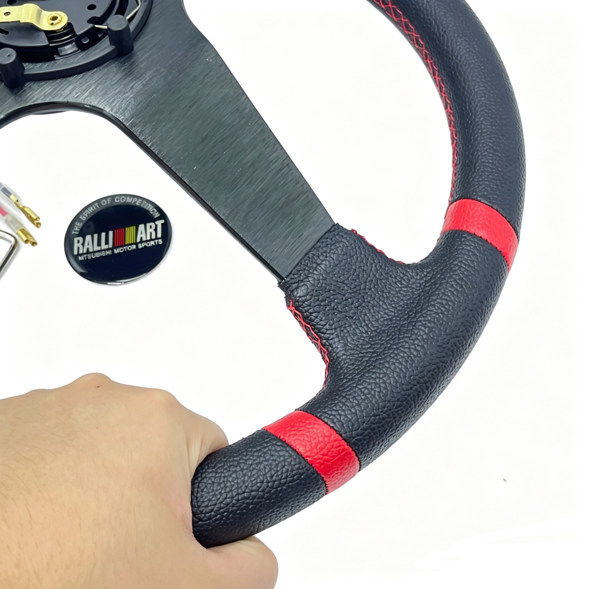 14inch Ralliart Car Modified Deep Concave Steering Wheel, Beidou Star Lancer Wing God Universal Sports Steering Wheel