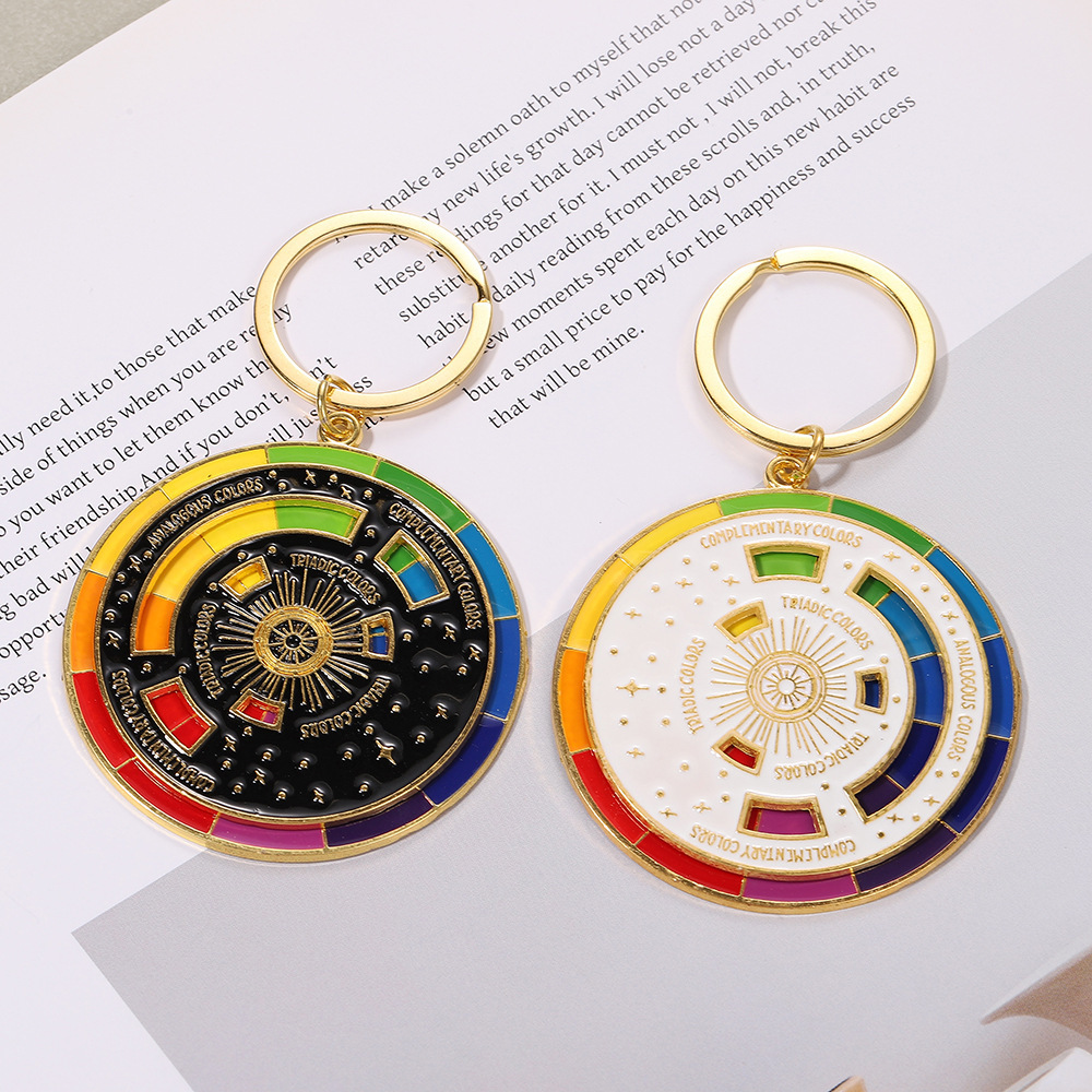 Rotatable Turntable Painter's Palette Pendant Necklace Artist Gift Aesthetic Artwork Fashion Necklace