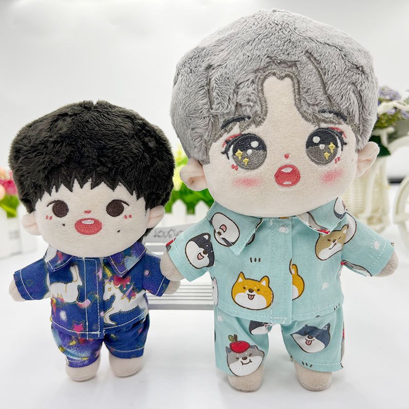 Muñeca de algodón 20cm15cm muñeca ropa muñeca camisa pijamas traje lindo en stock