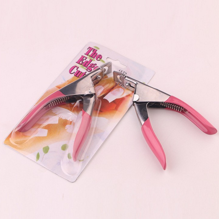 Nail beauty one-word flat mouth scissors nail U-word dead skin scissors phototherapy extension repair scissors nail pink one-word scissors
