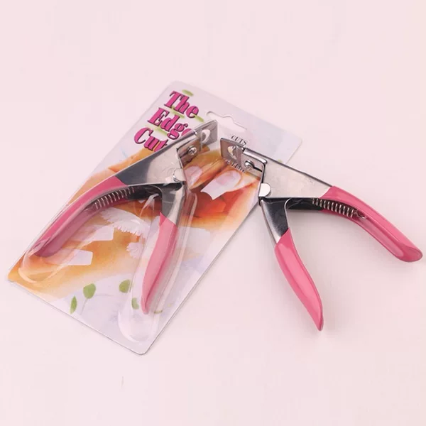 Nail beauty one-word flat mouth scissors nail U-word dead skin scissors phototherapy extension repair scissors nail pink one-word scissors