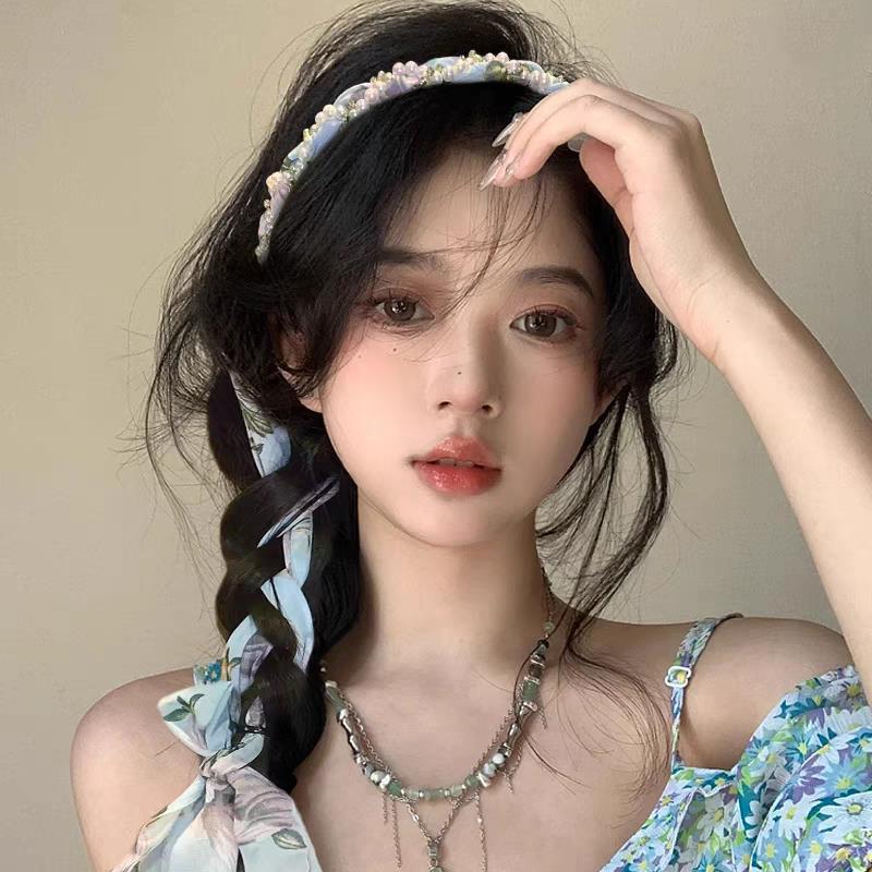 レトロな欧米風ヘッドスカーフ、甘くてクールな女の子のヘアスカーフ、ストリートダンス、サイクリング、フォトプロップス、ヘアバンド、ベルト装飾|undefined
