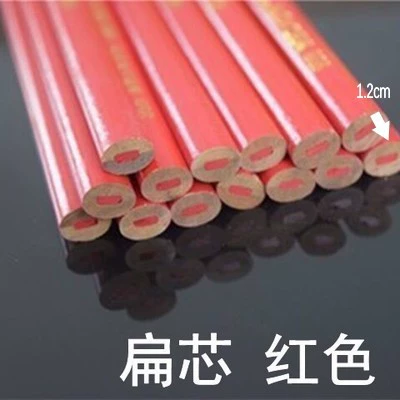 山城 666 Woodworking Pencil Score Pencil Flat Pencil Construction Pencil Woodworking Tools Hot Selling