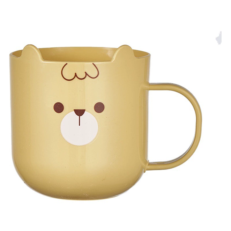 Печать выражений мультфильмов Пластиковая чашка для мытья посуды Бытовая ванная комната Туалетная щетка Чашка для полоскания рта Чашка для воды Чашка для зубов