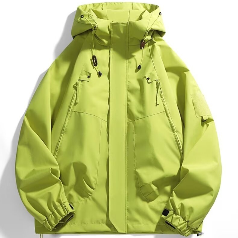 青少年山系防水登山服耐磨冲锋衣男女同款骑行工装防风紫色夹克潮