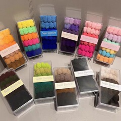 韓国の東大門の新しい箱入り太いタオルリング高弾性ヘアゴムバンドポニーテールボールヘッドバンドヘアバンド女性用