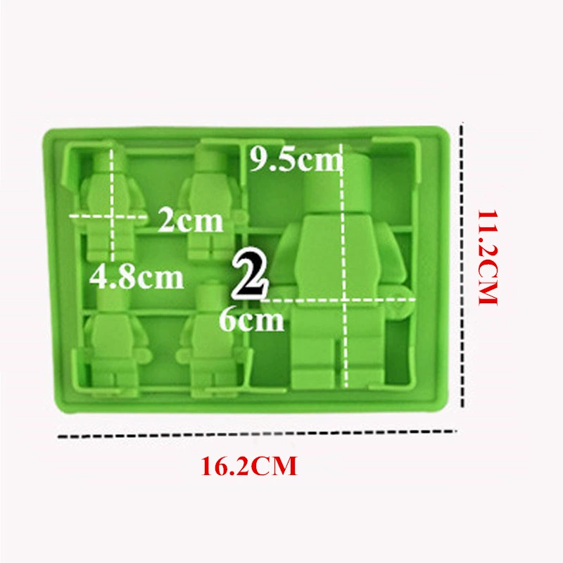Silicone Molds (Constructor) Robot & Building Block Shapes, Heatproof −40–230°C, Multi-size Set