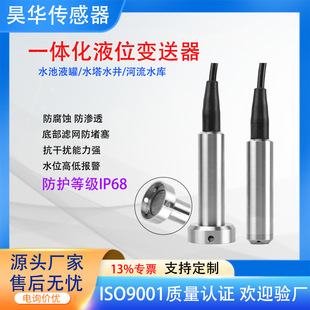 Integrated Liquid Level Transmitter Sensor with Filter Ip68 Corrosion-Resistant 316 Stainless Steel Submersible Liquid Level Meter