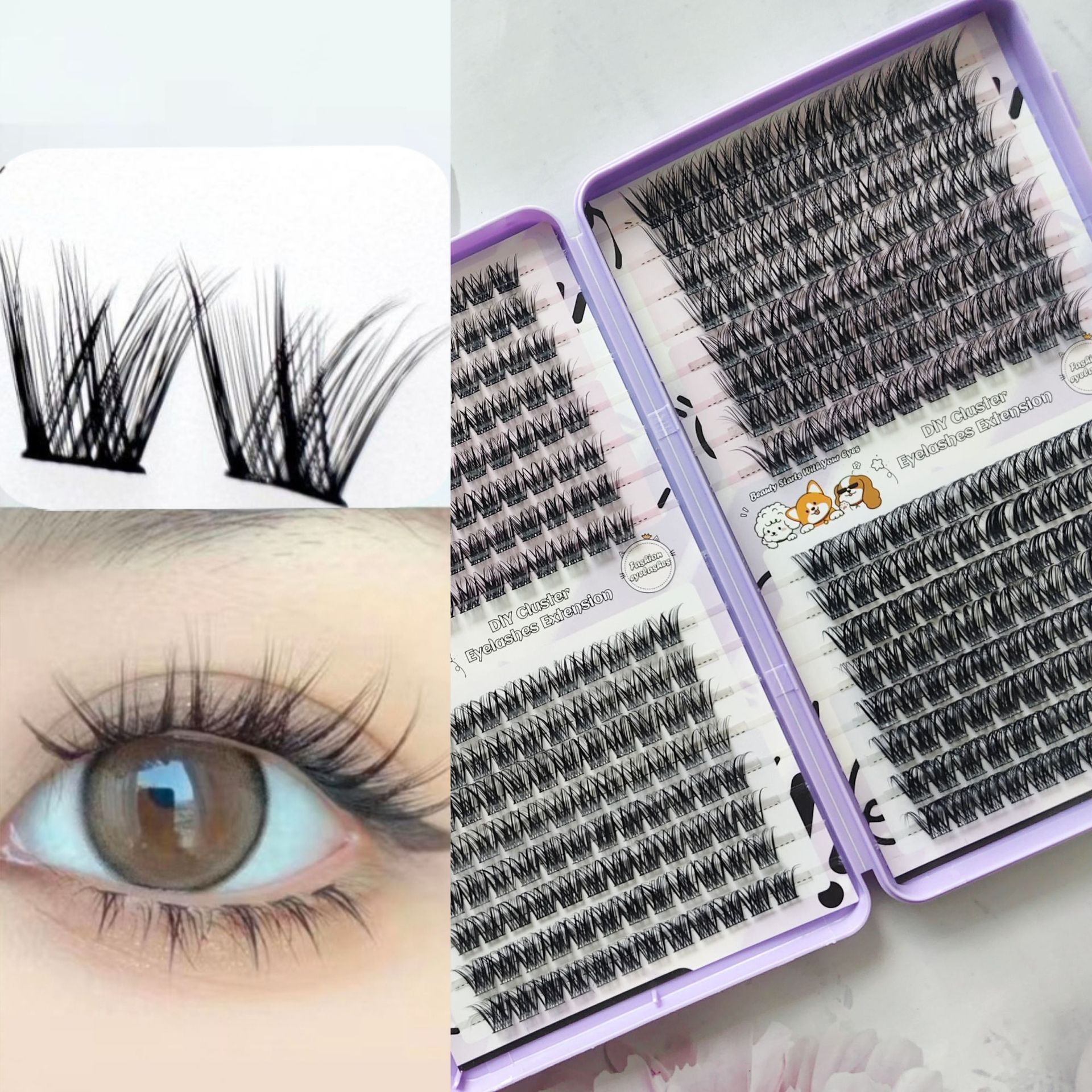 32 rows of dense DlY lashes 077