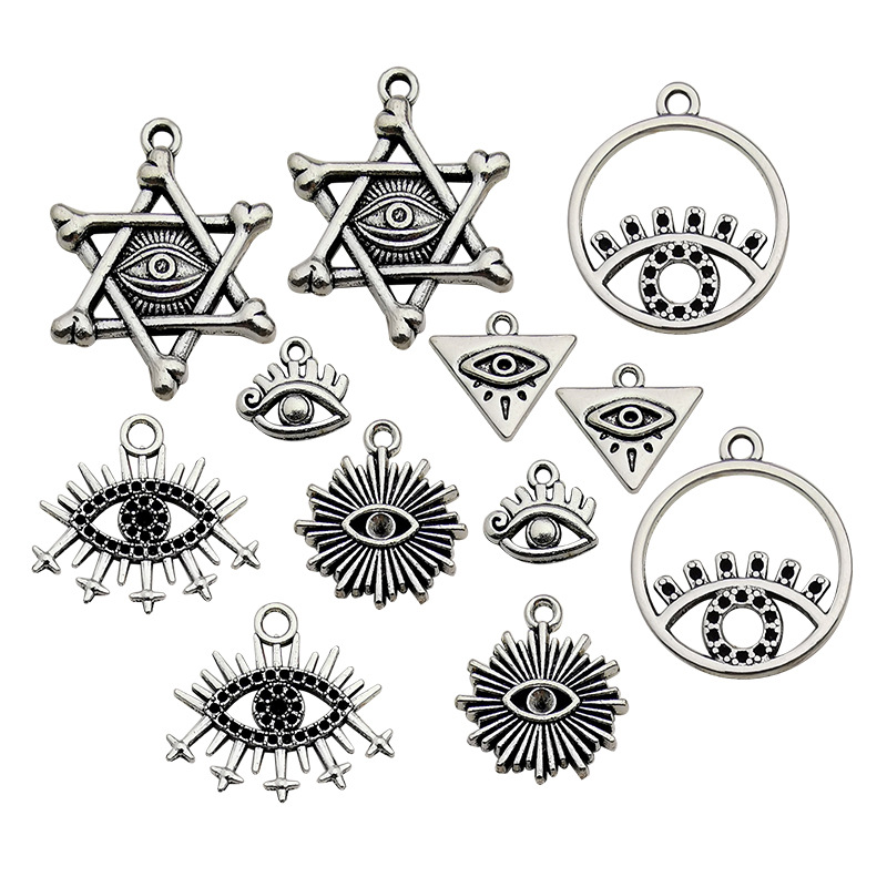 Nueva religión ovalada 1 colgante pequeño de aleación 16x20mm aceite de goteo pulsera de doble orificio accesorios pendientes