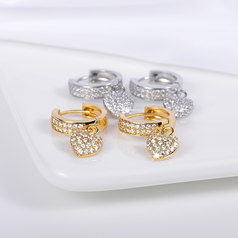 Heart Shaped Earrings - Silver