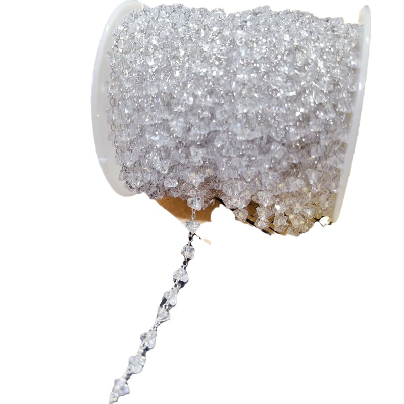 純銅保色三角水晶チェーン古風ヘアピン流蘇材料diy水晶チェーン手作りアクセサリー部品|undefined