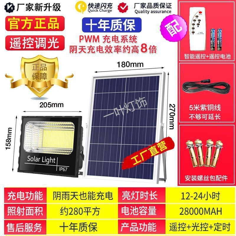 太阳能投光灯户外感应家用景观庭院灯路灯led超亮壁灯厂家批发|undefined