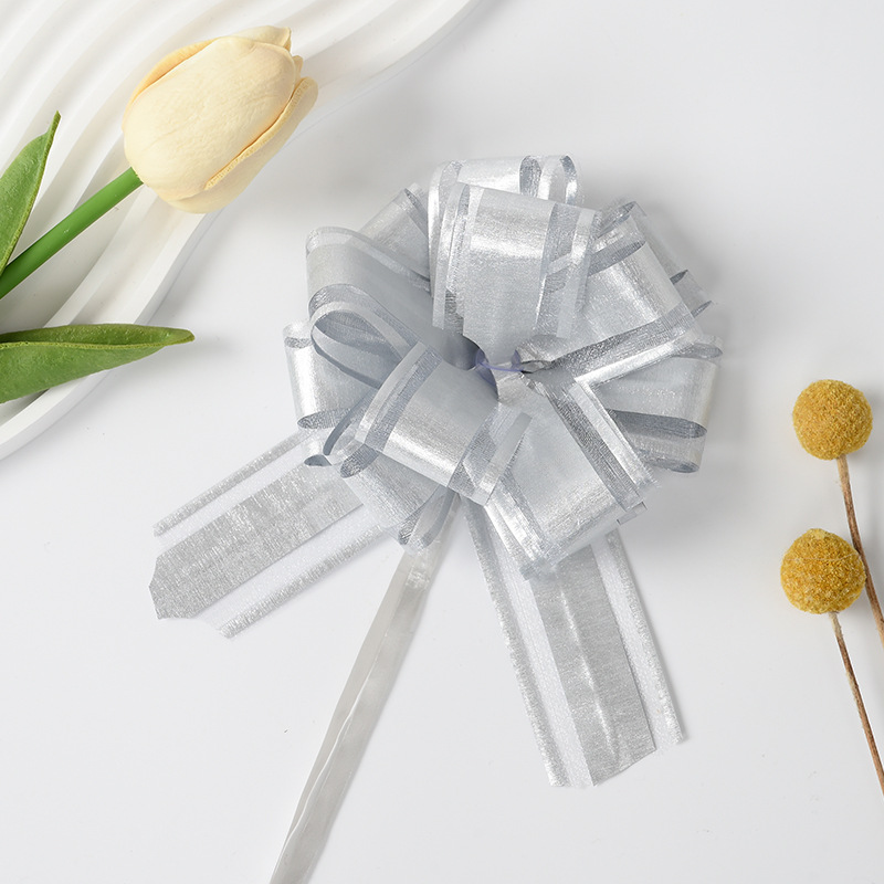 Nuevo transfronterizo 30 tamaño medio de hilo de nieve dibujado flores de decoración de Navidad regalo de flores empaque colorido cebolla dibujar cinta de flores