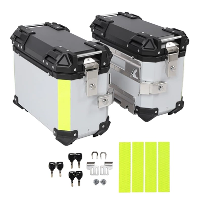 Universal 28L/32L/36L/45L/55L/65L/80L/85L/100L: Motorcycle trunk - 28l-side-boxsilver