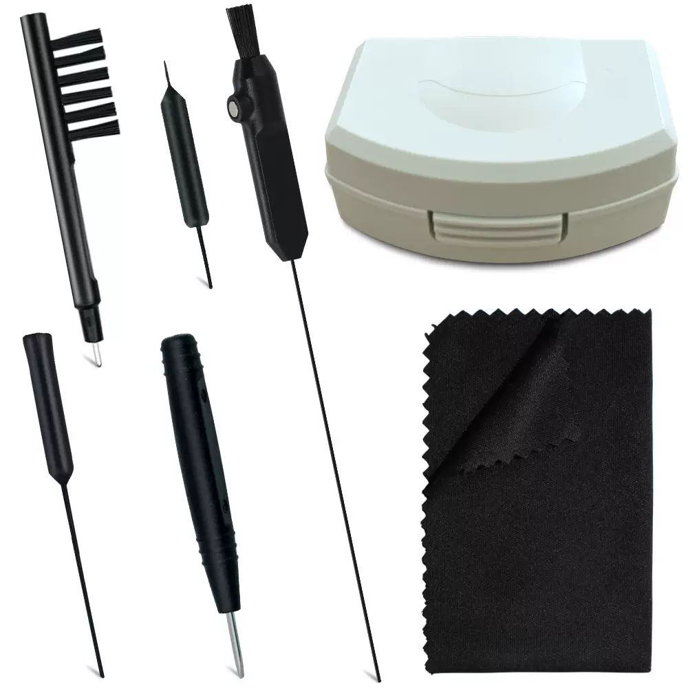 助听器配件清洁护理套装干擦布多功能U型调节声音带磁铁清洁毛刷