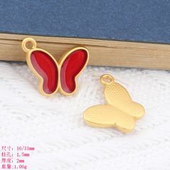 中國風創意平安福蝴蝶招財貓吊墜合金電鍍沙金手鍊diy飾品配件批