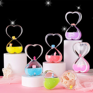 Student creative new multi-style cartoon love oil drops hourglass oil drops desktop bedside small ornaments holiday gifts