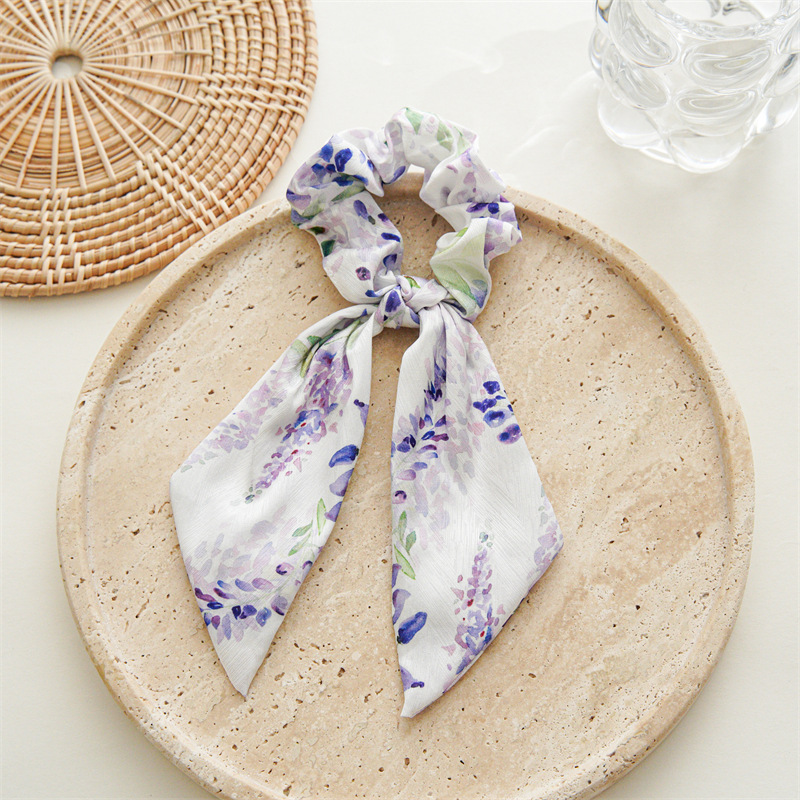 10g Weight Hair Tie Hair Accessories Type 1 Piece Quantity Daily Occasion Color Block, Bow Knot Pattern Women's Gender Vintage Style Style Vintage Style Color Block Bow Knot Cloth Hair Tie 8
