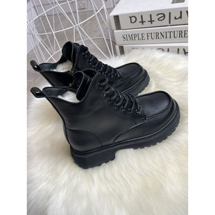 Genuine Leather Wool Snow Boots Women's Explosive Fur One Winter fleece-lined Thick Cotton Boots Thick Sole Warm Northeast Large Cotton Shoes