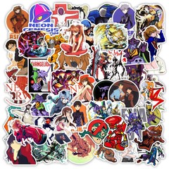 100張卡通動漫新世紀福音戰士貼紙PVC塗鴉貼紙旅行箱行李箱貼防水