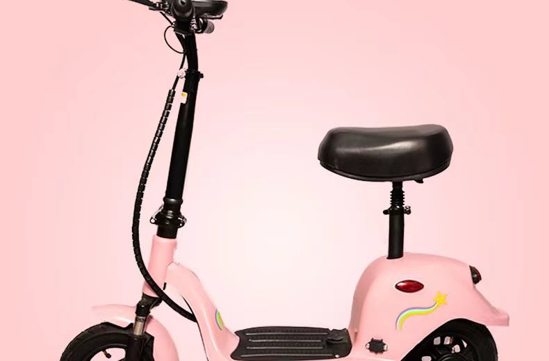 Suitable for Little Dolphin electric vehicle, mini foldable unisex scooter, small two-wheeled electric bike with lightweight lithium battery