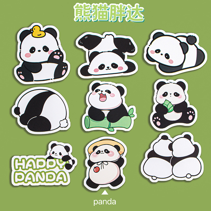 MOKA nuevo producto de dibujos animados lindos cuadernos de mano instickers de viento lindos dibujos animados panda carpeti stickers bolsa