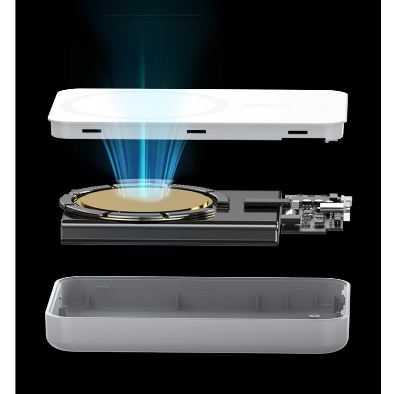 Power Bank magnetico wireless da 10000 mAh con ricarica rapida per iPhone 16, batteria portatile con display pop-up a scatto_voghion.com